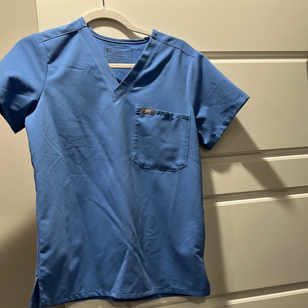 NWOT Figs Blue Scrub Top